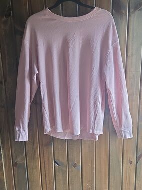 Soft Pink Long Sleeve Ribbed Top